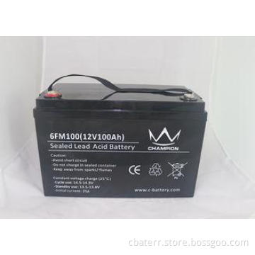 Valve Regulated M8 12v 100ah Deep Cycle Lead Acid Battery 6
